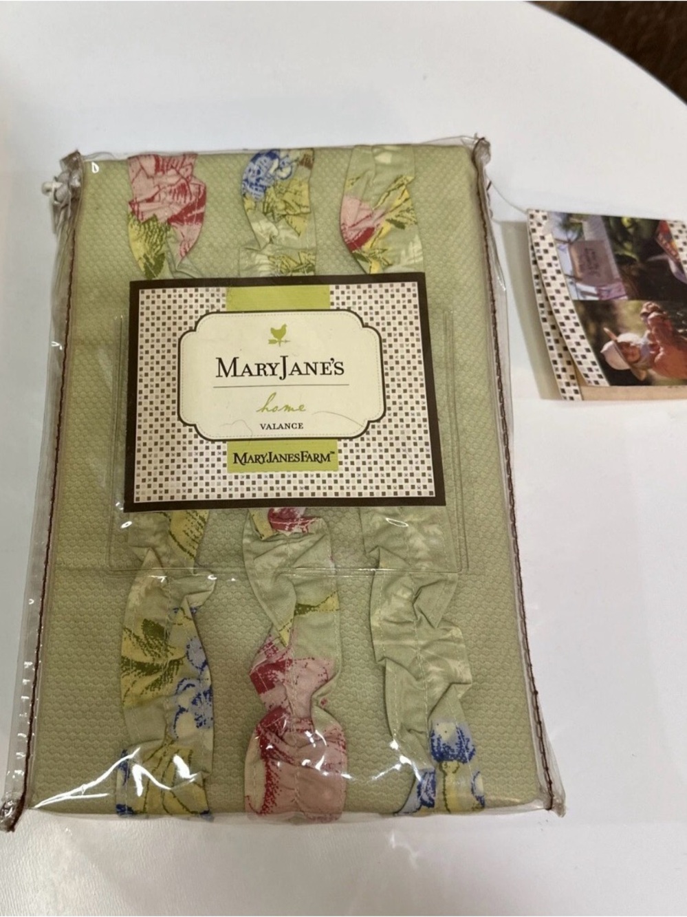MaryJane’s Home Ruffled Valance Garden Meadow 84” X 15” -New 100% Cotton